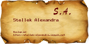 Stellek Alexandra névjegykártya